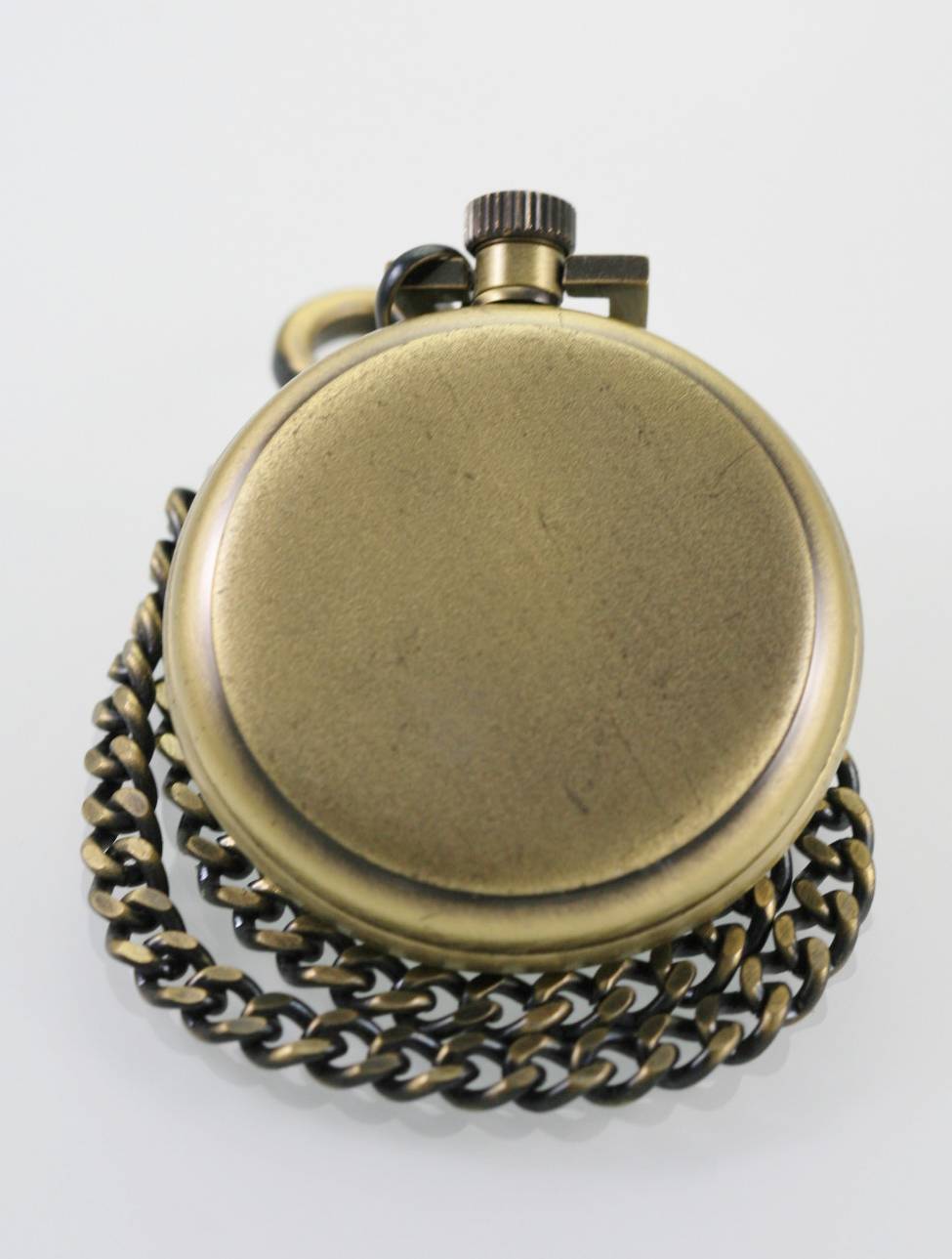 Majestron Watch Mens Pocket Stainless Gold Battery Water Resistant 24hr